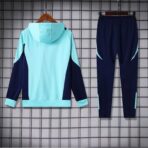 Adidas Arsenal 2024-25 Blue Hooded Training Tracksuit Kits - Image 2