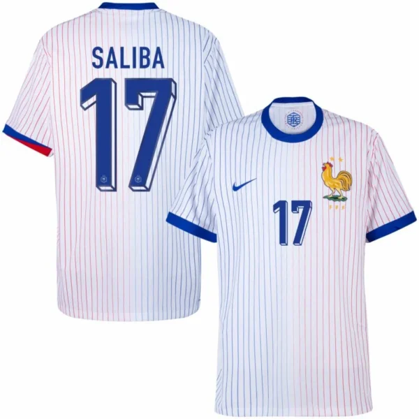 France Away Saliba 17 Shirt 2024-2025 Player version Size£ºS-2XL Non-Customize