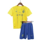 Kids Al Nassr 2023/24 Home Whole Kit(Jersey+Shorts+Socks) - Image 2