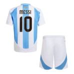 Kids Argentina MESSI #10 Custom Home Soccer Kits 2024 - Image 2