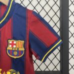 Barcelona Home 09-10 Retro Kids Kits Children Shirt Football Jersey - Image 8