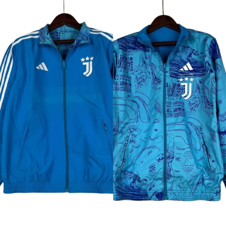 191e3b9744.png 2023-2024 Juventus Reversible Windbreaker Blue Soccer Jersey 1:1 Thai Quality - Image 1