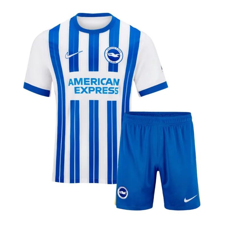 19bf50f702.webp 2024-25 Kids Brighton & Hove Albion Home Kits - Image 1