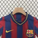 Barcelona Home 09-10 Retro Kids Kits Children Shirt Football Jersey - Image 10