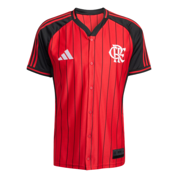 CR Flamengo Baseball style Pre Match Casual Training Soccer shirt 25-26