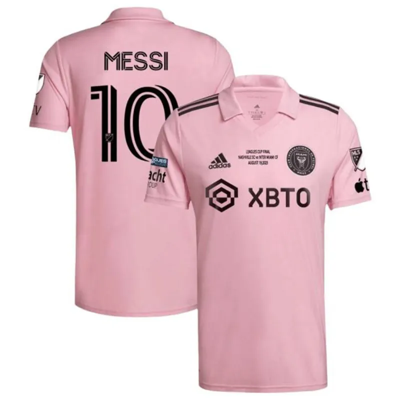 23a7c0c238.webp Inter Miami MESSI #10 Leagues 2022 Cup Final Version Jersey Home - Image 1