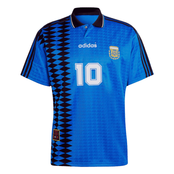 Argentina Nation #10 Away Retro Soccer Jersey 1994