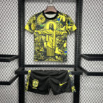 2024 Brazil Christ the Redeemer Special Kids Kit Shirt Football - Image 3