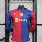 24-25 Barcelona Home Player Version Long sleeve Soccer Jersey - Image 2