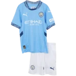 Kids Manchester City Home Jersey Kit Youth Apparels 2024/25