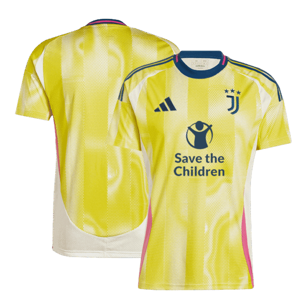 Juventus Away Replica Jersey Save The Children Sponsor 2024-25