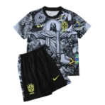 2024 Brazil Christ the Redeemer Special Kids Kit Football Jersey