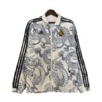 real madrid Double Sided Windbreaker White Jacket 2024 - Image 4