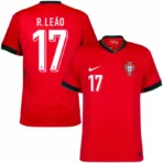 Portugal Home R.Le?o 17 Shirt 2024-2025 Fan / Player version  Size£ºS-2XL Non-Customize