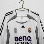 Adidas real madrid Retro Jersey Home Long Sleeve Soccer Shirt 2006-07 - Image 3