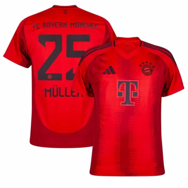 Bayern Munich Home M¨¹ller 25 Shirt 2024-2025 Fan version  Size£ºS-4XL Non-Customize