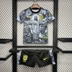 2024 Brazil Christ the Redeemer Special Kids Kit Football Jersey - Image 3
