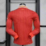 24-25 Liverpool Home Long Sleeve Kit Player Version Shirt Football Jerseys - Image 3