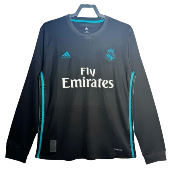 Cristiano Ronaldo #7 real madrid Retro Away Jersey Long sleeve Shirt 2017-18