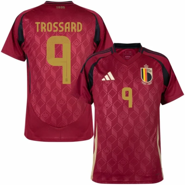 Belgium Home Trossard 9 Shirt 2024-2025 Fan  Non-Customize