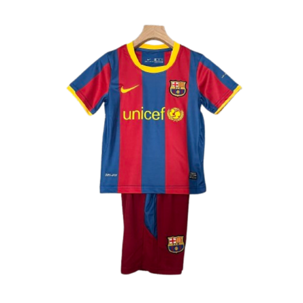 Barcelona 10-11 Home Retro Kids Kit Football Jersey