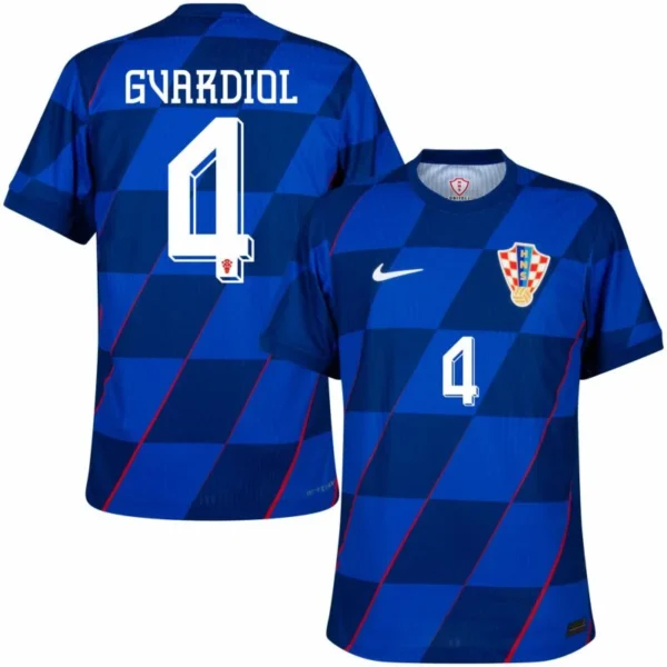 Croatia Away Gvardiol 4 Shirt 2024-2025 Player version Size£ºS-2XL Non-Customize