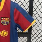 Barcelona 10-11 Home Retro Kids Kit Football Jersey - Image 8