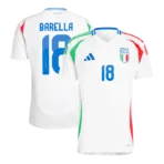 2024 EURO Italy Away Jersey BARELLA #18 CHIESA #14 DIMARCO #3 - Image 2