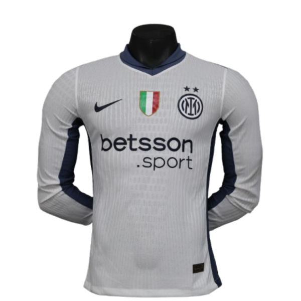 24-25 Inter Milan Away Long Sleeve Kit Player Version Shirt Soccer Jersey