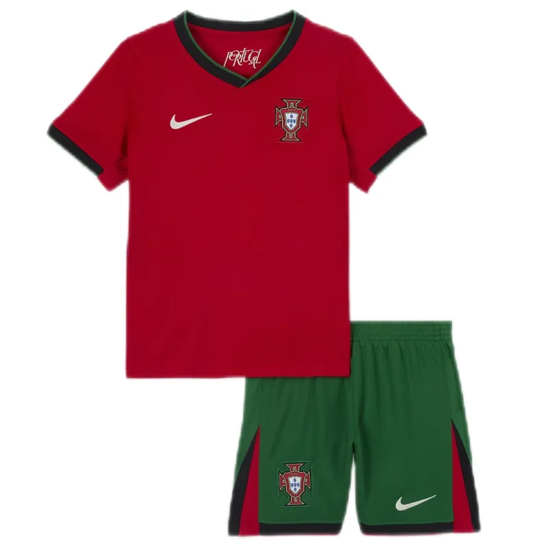 ab366b7fc3.webp 2024 Kids Portugal Nation Home Kit EURO - Image 1