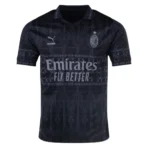 23-24 AC Milan x Pleasures Fourth Jersey Black Shirt