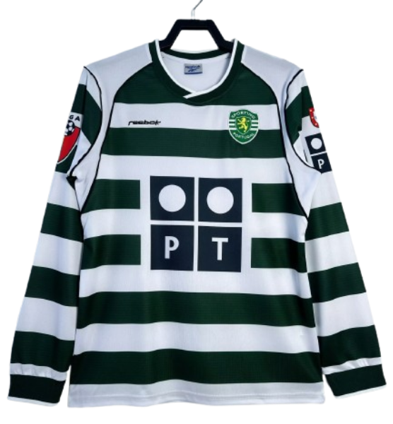 Sporting Lisbon Retro Home Long sleeve Jersey 2003-04