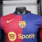 24-25 Barcelona Home Player Version Long sleeve Soccer Jersey - Image 3