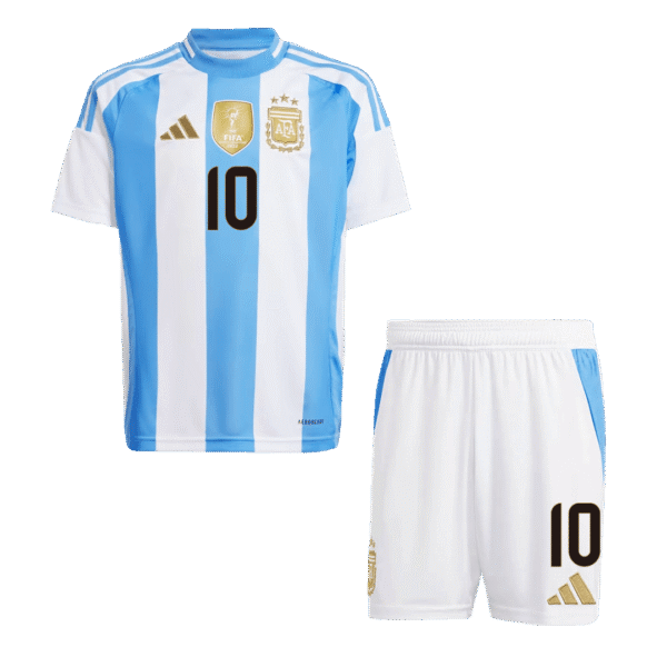 Kids Argentina MESSI #10 Custom Home Soccer Kits 2024