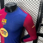 24-25 Barcelona Home Soccer Jersey Player Edition Long Sleeve - Image 10