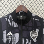 24-25 Arsenal Grey&black Windbreaker Jacket Football - Image 9