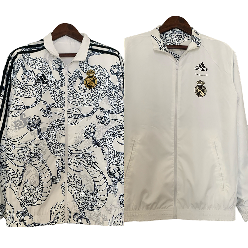 da88fe9ecb.png real madrid Double Sided Windbreaker White Jacket 2024 - Image 1