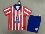 2024-25 Atletico Madrid Home Soccer Kids Kit Jersey+Shorts - Image 2