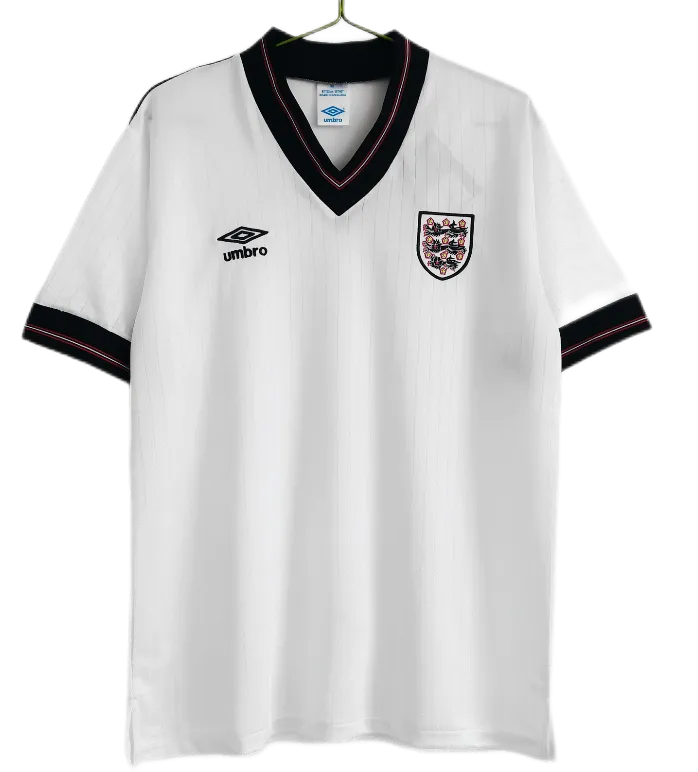f30ec1cc0b-2.webp England 1984/87 Retro Soccer Jersey Home Replica - Image 1