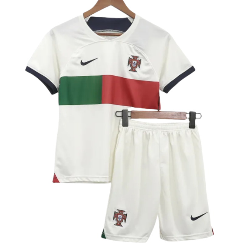 f316a9512d.png Portugal Kids 2022 Jersey Away Kit(Jersey+Shorts) - Image 1