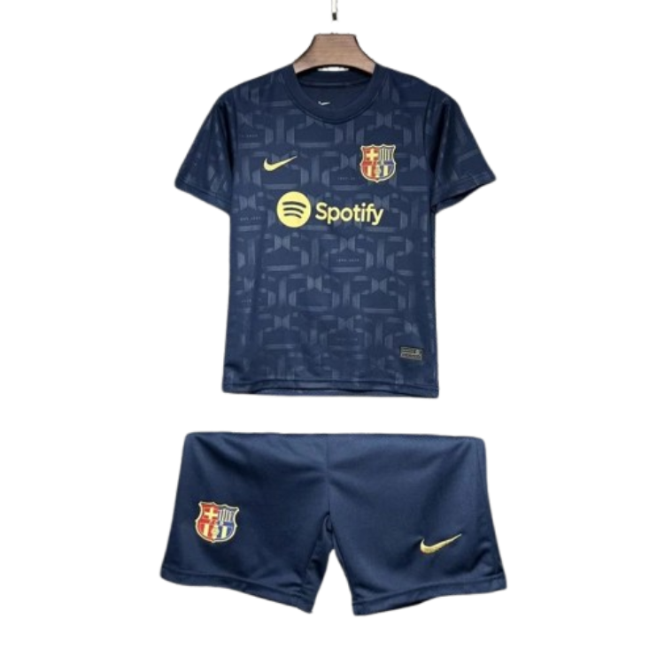 f3a7d45e38.png 24-25 Barcelona 125th Anniversary Edition Kids Kits Youth Apparels Football Jersey - Image 1