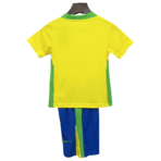 Kids Brazil Home Soccer Kits 2025 - Image 2
