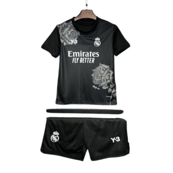 Y3 real madrid 24-25 Kids Kits Black Youth Apparels Jersey