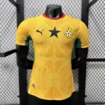 26-27 players Ghana short sleeved yellow away top jersey casual sports football breathable customization