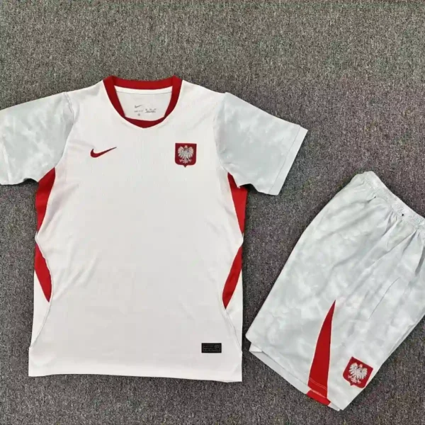 26-27 Poland Season Home Children's National Team Jersey Short Sleeve Casual Football Custom Sports