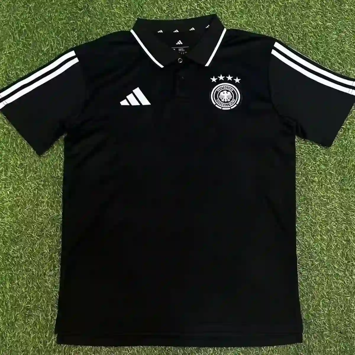 c792cbd6-1330-486c-949e-bbee4bf4a02b 26-27 fans Germany black POLO short sleeved casual football sports jersey - Image 1